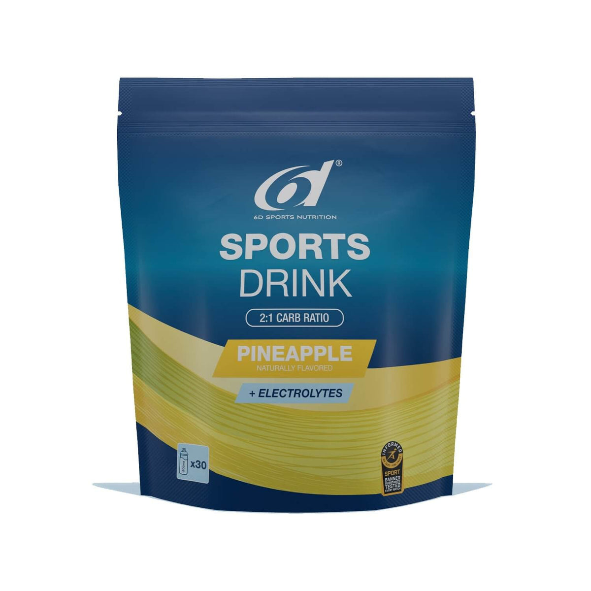 6d Sports Drink Pineapple – vooraanzicht van de 1kg verpakking