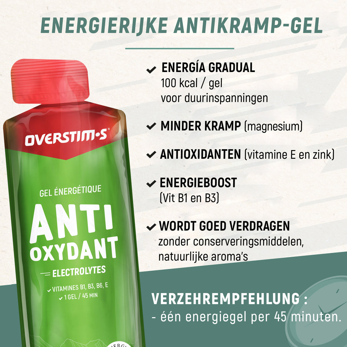 Overstims antioxydant energie gel uitgelegd