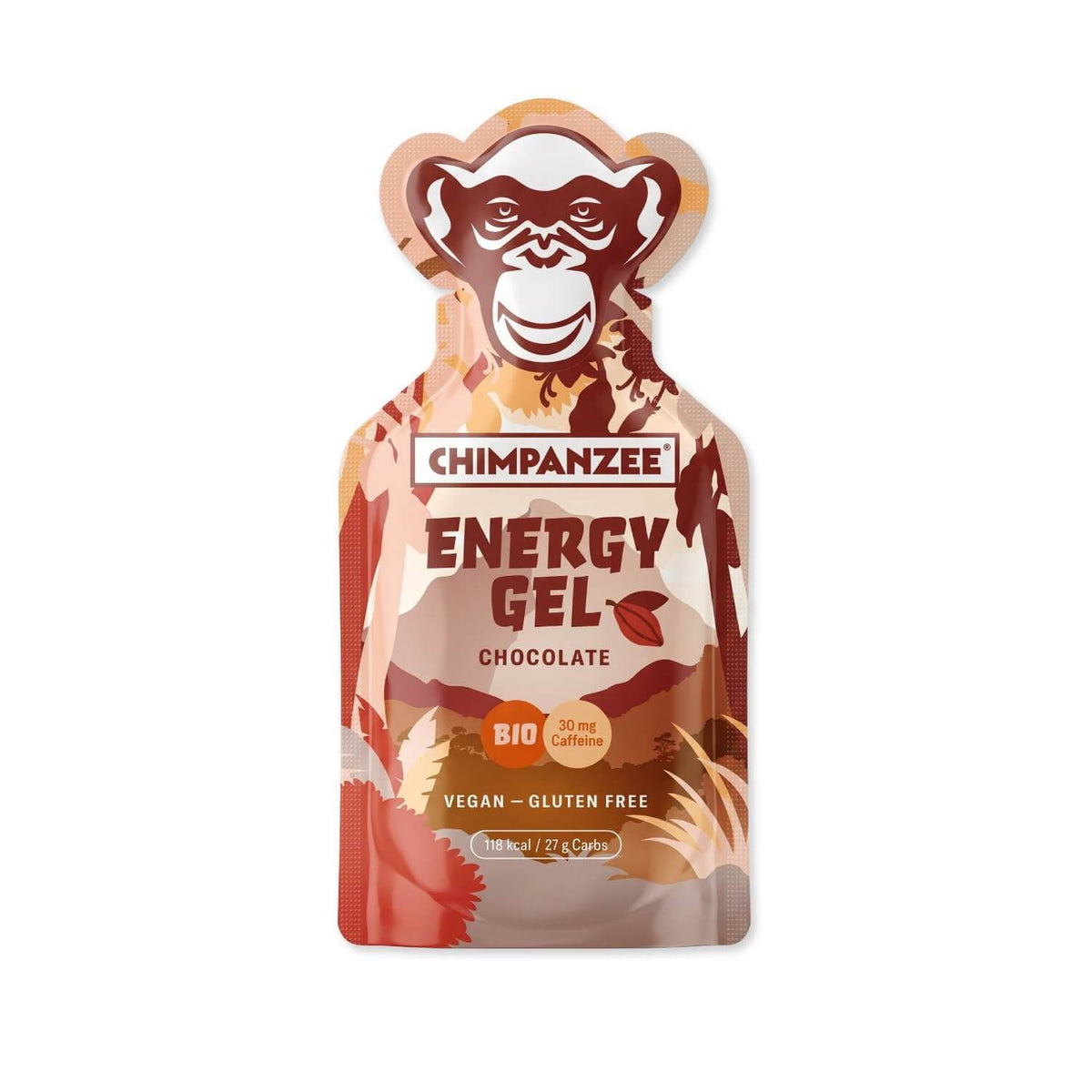 Chimpanzee Chocolate Gel – vooraanzicht van de Gelverpakking